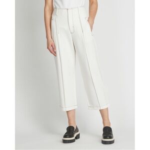 Badgley Mischka Wide Leg Crop Pant With Contrast Stitching sz 8